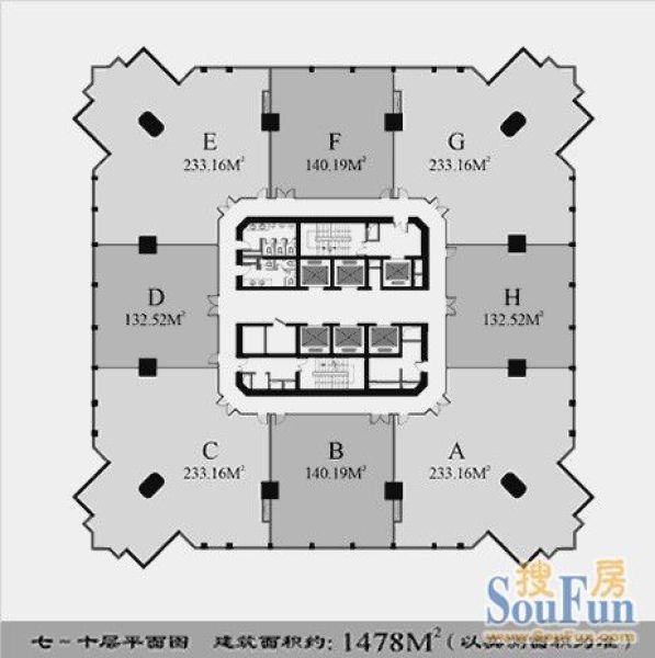 上海21世纪中心大厦平面图