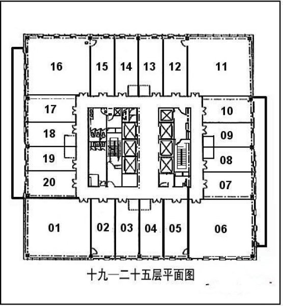 徐汇商务大厦平面图