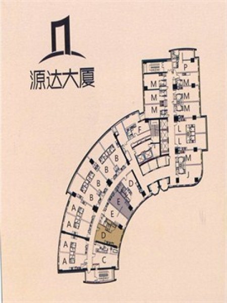 源达大厦新出炉大面积的200平米带装修急租