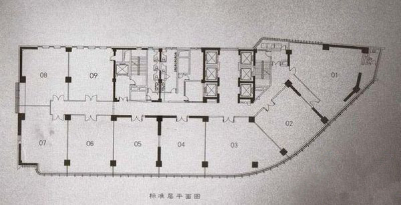 上海湾鄂尔多斯大厦平面图