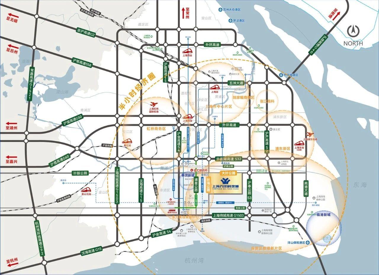 104研发办公用地，S4大叶公路/G1501浦星公路口子