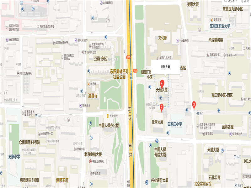 天辰大厦商圈区位图
