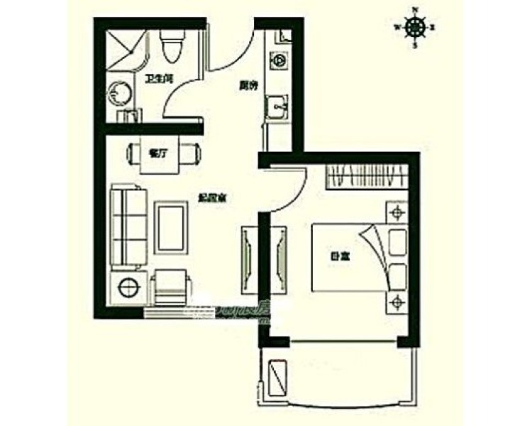 9号线嘉善路 巴黎时韵精装修朝南稀缺面积80平米 双面采光