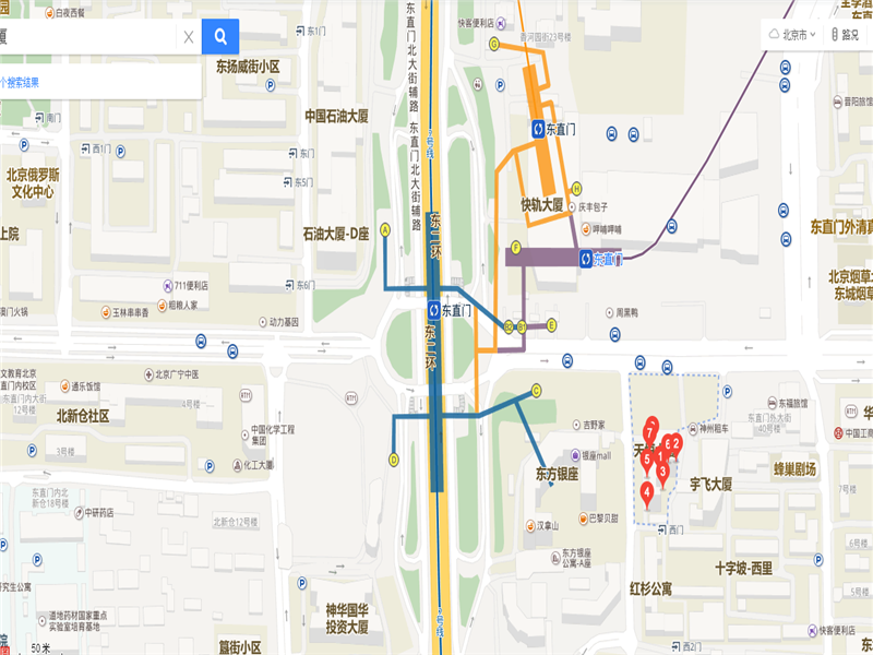 天恒大厦商圈区位图