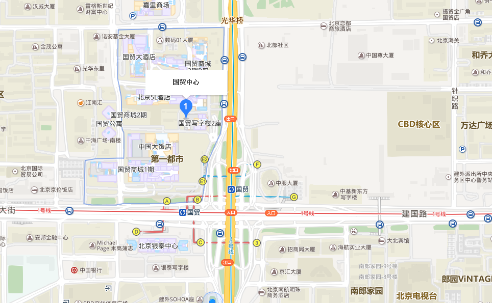 国贸中心商圈区位图