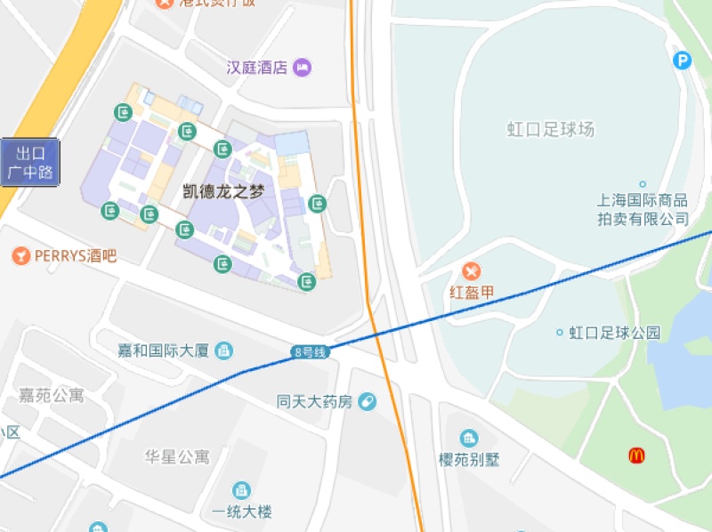 凯德龙之梦虹口广场写字楼写字楼出租,虹口龙之梦 3/8号线 房型正采光