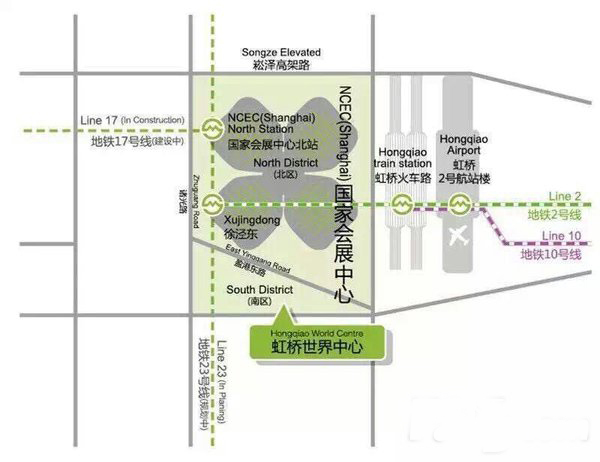 虹桥世界中心周边环境图