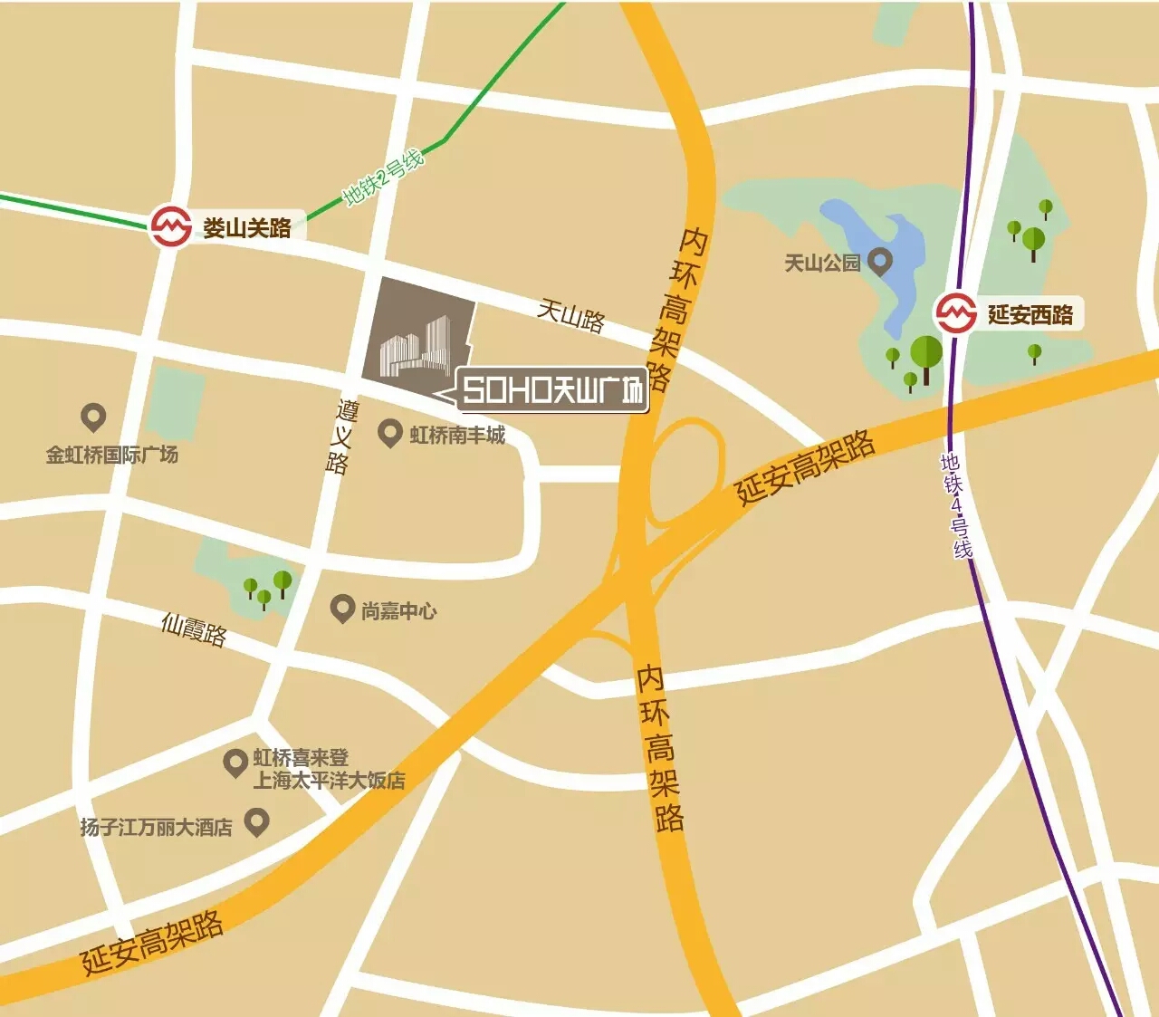 SOHO天山广场周边环境图
