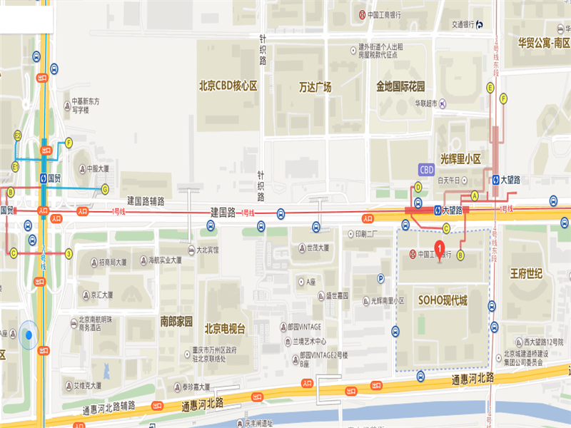SOHO现代城商圈区位图
